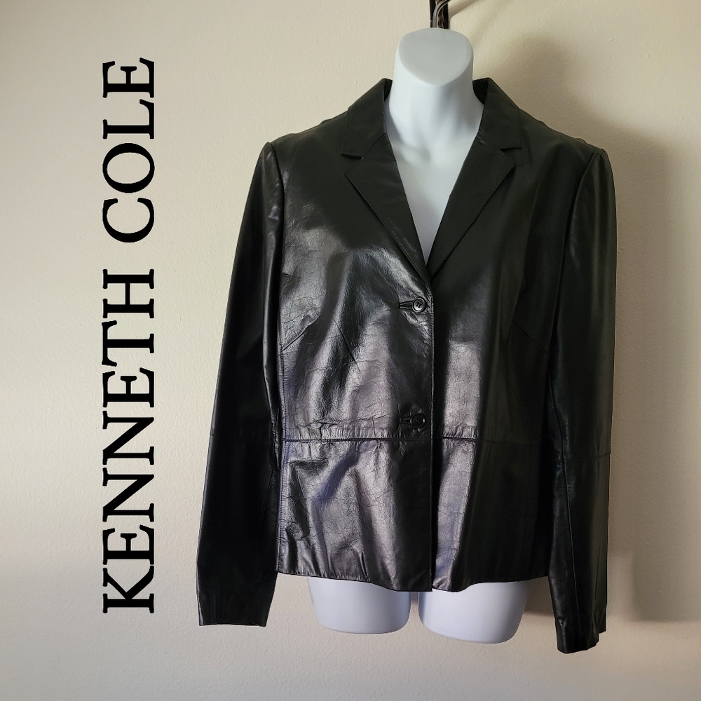 Kenneth Cole Leather Jacket - Picture 1 of 10